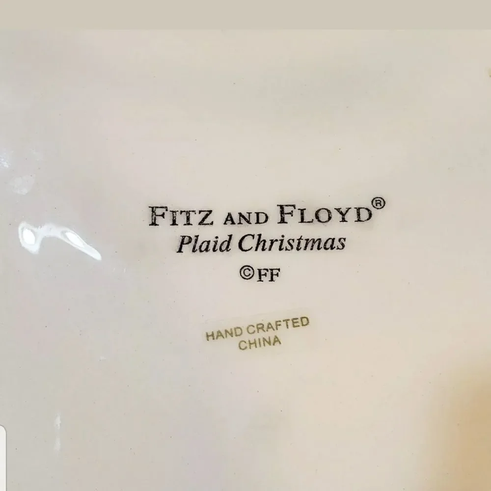 Vintage Fitz & Floyd Christmas Snowman Plate 9